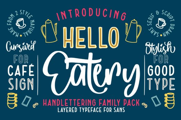 Hello Eatery: A Joyful Duo Font for Makers