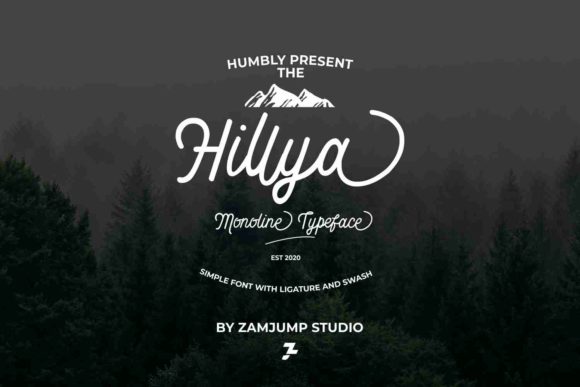 Hillya: A Vintage Monoline Script Font for Brands