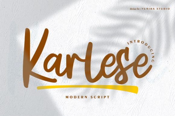 Karlese: A Modern Script Font for Editorial Design