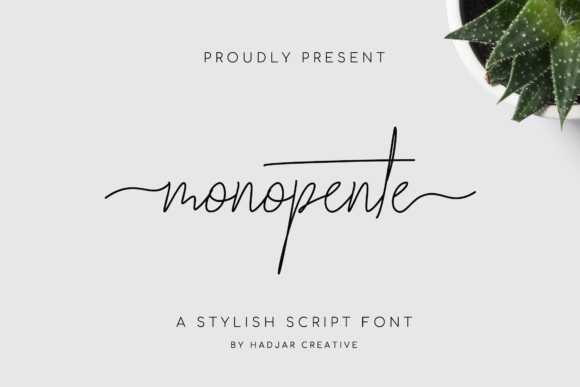 Monopente: A Refined Script Font for Editorial Design