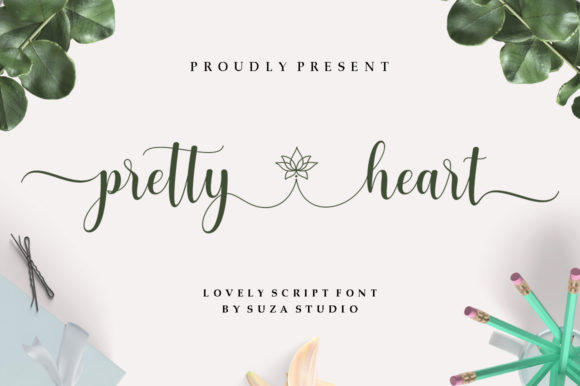 Pretty Heart: A Modern Script Font for Editorial Design
