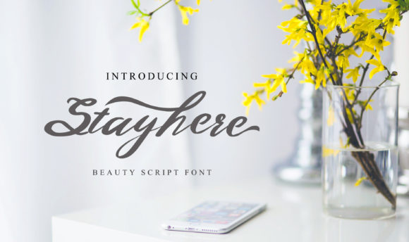 Stayhere: A Modern Script Font for Editorial Design